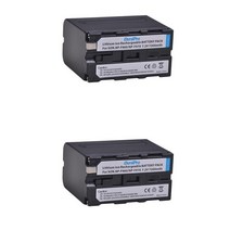 durapro 7200mah np-f960 np f970 카메라 배터리 + led usb 충전기 sony np-f550 f770 f750 f960 fm500h fm70, 협력사, 배터리 2개