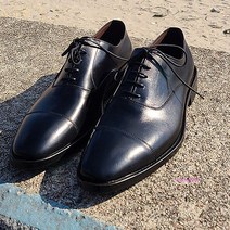 남성 젠틀안트 블랙 핸드워싱 이태리카프 남자 홍창 스트레이트팁 수제화구두mno273