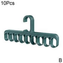 10 조각 다공성 옷걸이 및 멀티 클립 옷걸이 의류 지원 옷 걸이 Anti-slip 옷 걸이 정장 바닥 옷걸이, 녹색 10pcs