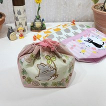 지브리 캐릭터 토토로 마녀배달부키키 고양이지지 보온 보냉 도시락가방 주머니, 지지