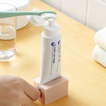 EJL+돌려서 사용하는 치약 수동 디스펜서 짜개 홀더거치대 [C|N WZ17024A+ FF16], 핑크-보라