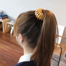 헤어핀 유광 만두핀 똥머리핀 똥머리 당고머리 헤어끈 올림머리 만두머리 곱창밴드 스틱밴드, 2-만두핀-베이지