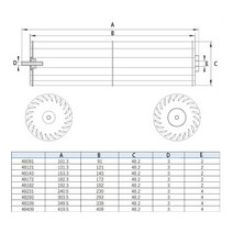 전기선 리드선 전등 스위치 크로스 플로우 팬 알루미늄 관형 윈드 휠 드럼 타입 임펠러 블레이드 직경 48MM, [05] 409mm CW