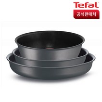 테팔 매직핸즈 인덕션 프라이팬 3종 세트, 매트 그레이, 프라이팬 24cm + 28cm + 웍팬 22cm