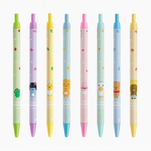 카카오프렌즈 리틀 노크식 볼펜 / 라이언 어피치 귀여운 캐릭터 학용품 문구, 무지