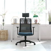 린백 사무용 컴퓨터 책상 의자 LB17H, LB17HB-블랙바디, 블루