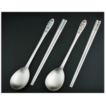 연꽃과 거북 칠보 특 은수저 99% 1벌 혼수 예단용 생신선물, 보자기실버, 청색