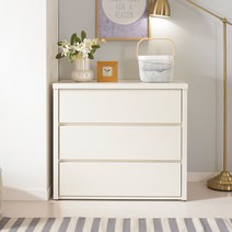 [데코라인] 보리 3단 870 서랍장, 색상:아이보리