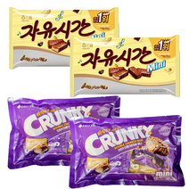 자유시간 미니 630g +더블크런치바 미니 361g 초코바 간식, 2세트