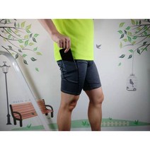1포켓 4부 타이즈 / 허벅지 쓸림방지 남자 마라톤 바지