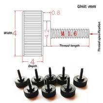 15pcs m1.6 탄소강 엄지 나사 메트릭 널링 큰 플랫 헤드 조임 나사 수동 조정 볼트 베이클라이트 산업 손잡이, 5개 m1.6, 너비 4 x 깊이 4mm, 3mm