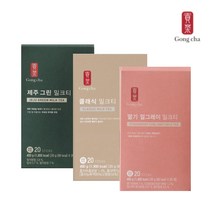 공차 클래식밀크티 스틱 말차 제주그린 공차티 로얄 홍차 딸기밀크티 얼그레이 홍차파우더 3종세트, 400ml, 3개