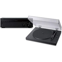 우드 턴테이블 Sony ps-lx310bt 벨트 드라이브 : 블루투스 및 USB 출력 블랙이 있는 완전 자동 무선 비닐 레코드 플레이어, 수신기가 있는 턴테이블