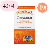 네추럴팩터스 커큐민 강황 테라큐민 30mg 30캡슐, 1개, 30개