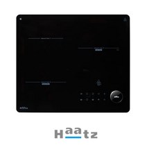 하츠 스마트휠 EIC-30NWR211 3구 화이트 인덕션 빌트인 전기레인지 다이얼, 블랙