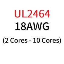 전기선 전선 2M 5M 와이어 케이블 28 26 24 22 20 18 16 AWG 소프트 2 3 4 5 6 7 8 10 코어 전자 PVC 외장 오디오 신호 구리 UL2464 190, 18AWG Black, 2M_3Cores