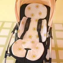 오맘 유모차 슬림라이너 인견시트 통풍쿠션, 화이트스마일