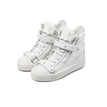 쥬세페 자노티 11주년 쥬세페자노티 벨크로 지퍼 하이탑 화이트 RW5012