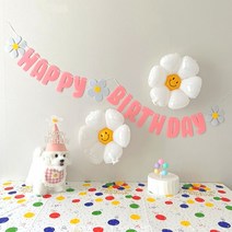 하피블리 강아지 생일파티 생일파티용품 세트, 강아지생일파티(핑크)