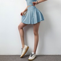 짧은 핏이예쁜 테니스 운동 캐주얼 미니 스포츠 플레어 운동복 여자 룩