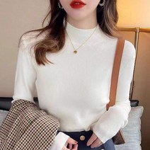 리빙톡 여성 반목 니트 긴팔