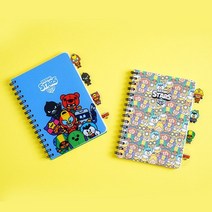 모비딕파워 [모비딕파워] 학원노트 줄노트 학생공책 스프링무선노트 리필형노트 유선양장노트, 아★ 브롤스 형태인덱스노트 블루, [좋습니다]