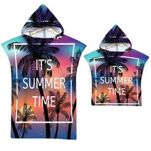 마이크로 화이버 패브릭 프린트 후드 비치 타월 성인용 고속 건조 수영장 판초 목욕 망토 가운 피트니스, 03 3_01 마이크로fiber 75x110