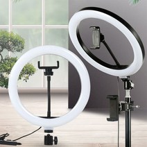 상세참조 LED 링라이트 +삼각대 유튜버카메라 촬영장비 조명, 10679082_00