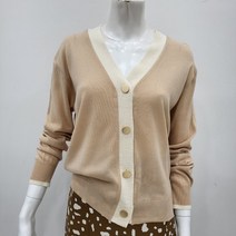 스튜디오럭스 금단추배색가디건 FONKFWGD71BEKFW