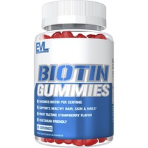 EVLUTIONNUTRITION 비오틴 구미, 60개입, 1개