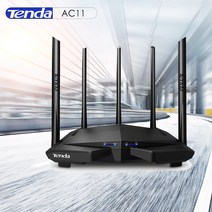 와이파이 증폭기 공유기 인터넷 Tenda-AC11 기가비트 무선 라우터 듀얼 밴드 AC1200WIFI 리피터 5 x 6dBi 고 이득 안테나 넓은 범위, [03] ADD UK PLUG