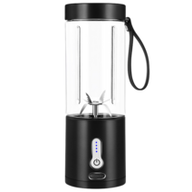 믹서 USB 충전식 휴대용 미니 과일 블렌더 530ML 스무디 쉐이크 강력한, 02 Black