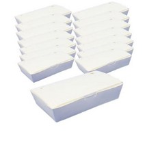 피크닉하우스 런치 종이 도시락 화이트, 15개입, 1개
