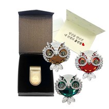 크리스탈부엉이 골프볼마크 & 골프티꽂이 퍼터키퍼 티걸이 볼마커 ( PXG 에이밍 카카오 마커그룹 황금돼지 마크앤로나 선물용품 ), 그린, 랜덤 1세트 추가