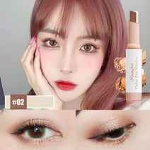 아이쉐도우 아이메이크업 아이 스틱 글리터 섀도우 팔레트 펄아이 애교살 눈화장 2 색 그라데이션 스테레오 펜 쉬머 여성용 메이크업 화장품 2021, 커피