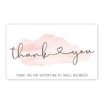 생일축하카드 팝업카드 메세지 세트100장 세트Thank You Cards 비즈니스 용품 주, 23 Q23