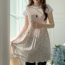블리 쉬폰 여름 앞치마, one color, 선택:one color