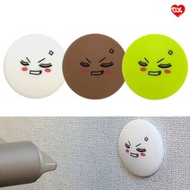 [LOX] 이모티콘 문콕방지쿠션 방문콕 방지가드 벽흠짐보호, 화이트