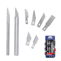 WORKPRO 조각 칼 비 슬립 커터 편안한의자 공예 나이프 나무 종이 비누에 대한 블레이드 교체 DIY 수리 손, 02 W018020A