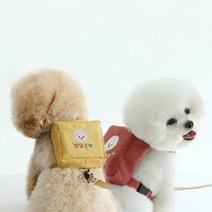 [카민프로젝트] 강아지 외출용품 큐브 하네스주문제작, 머스타드/SM~M