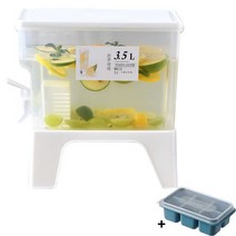 CotZim 대용량 냉음료 디스펜서 냉주전자 주스통 아이스물통 캠핑물통 3.5L