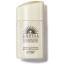 아네사 썬크림 시세이도 anessa 완벽한 UV 스킨 케어 bb 파운데이션 a 오클 10 spf50 pa +++ 25ml, 사라사라 리퀴드 타입, 건강하고 자연스러운 피부색