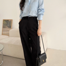 브이와이 VY 여자 연노랑 기본남방 하늘색 롱슬리브 셔츠