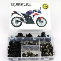 리터급 튜닝 디자인 커버 gp 순정혼다 CBR 250R CBR250R 2011 바디 나사 오토바이 풀 페어링 볼트 키트 클, 02 Titanium