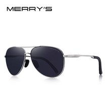 야간운전안경 낚시선글라스 운전용선글라스 MERRYS DESIGN 남성용 클래식 파일럿 편광 선글라스 운전 실드, 02 C02 Gray