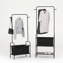 모던 수납 행거 화이트 블랙 일반형 선반형, 화이트 선반형