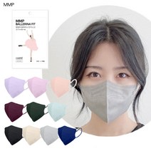 엠엠피 발레리나핏 MB 4중 필터 새부리형 컬러마스크 대형 모음 50매+스트랩증정, 핑크