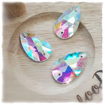 비즈라이프 쏘온스톤 물방울AB, 1개, 18*10.5mm 40개