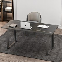 북유럽풍 모던 럭셔리 대리석 책상 사무실 서재, 올블랙 130 × 70 × 75 cm