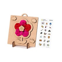 스칸디나비아 모스 액자 만들기 재료 diy 어린이 꾸미기 프리저브드 세트 테라리움 키트 순록 이끼 키우기, 나무(스티커증정)